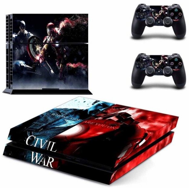 Marvel's Captain America:Civil War Vinyl Sticker Skin For PS4 Console+Free Controller Cover Decal