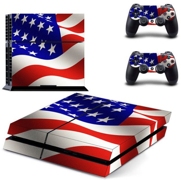 American US Flag PS4 Skin Sticker Decal Cover For Sony PS4 Console and 2 controller skins