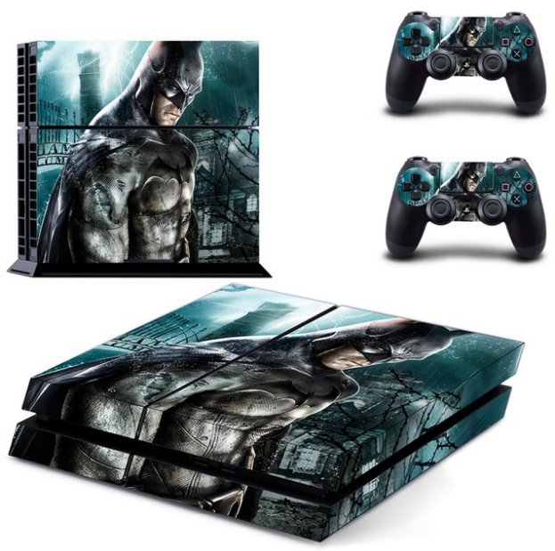 PS4 Skin Batman Vinyl Decal Cover for Sony Playstation 4 System Console and Two Controllers Sticker