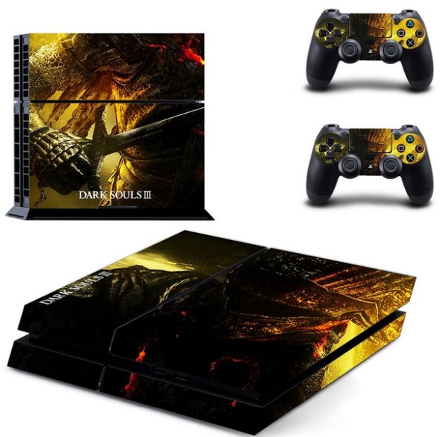 Dark Souls III PS4 Skin Sticker Decal Cover For Sony PS4 Console and 2 Controller Skins