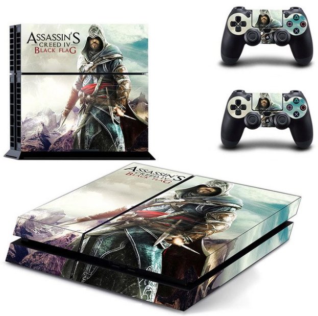 Assassin's Creed IV Black Flag Decals Vinly Skin Cover Sticker Cover for Sony PS4+ 2 controller