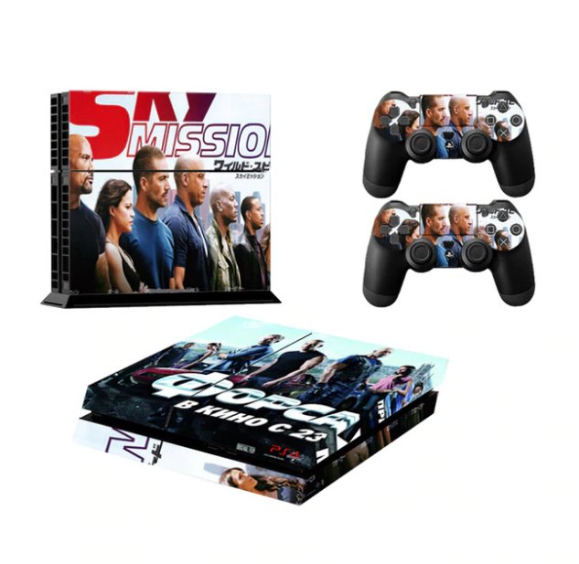 Fast & Furious 7 PS4 Skin Sticker Decal Cover for Sony PS4 Console and 2 controller skins