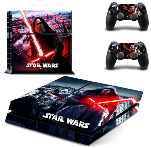 PS4 Star Wars Skin Sticker Decal Cover of The Force Awakens For Sony PS4 Console+2controller skins