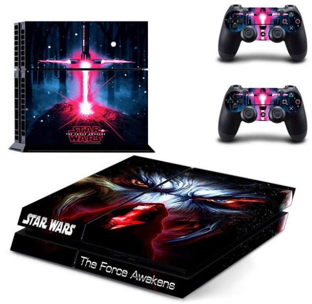PS4 Star Wars The Force Awakens Skin Sticker Decal Cover For Sony PS4 Console+2 controller skins