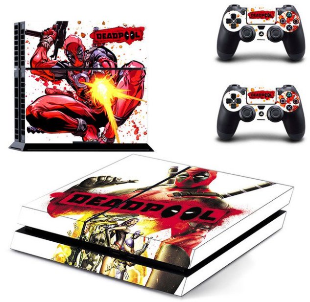 PS4 sticker skin Deadpool for Sony PlayStation 4 Console and 2 controller skins