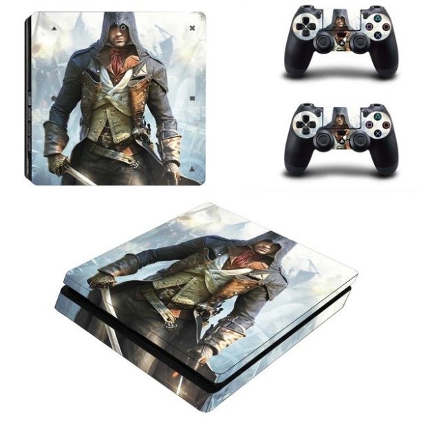 Assassins Creed Origins Vinyl Decal Skin PS4 Slim Sticker for Sony PS4 Console System+2Controller