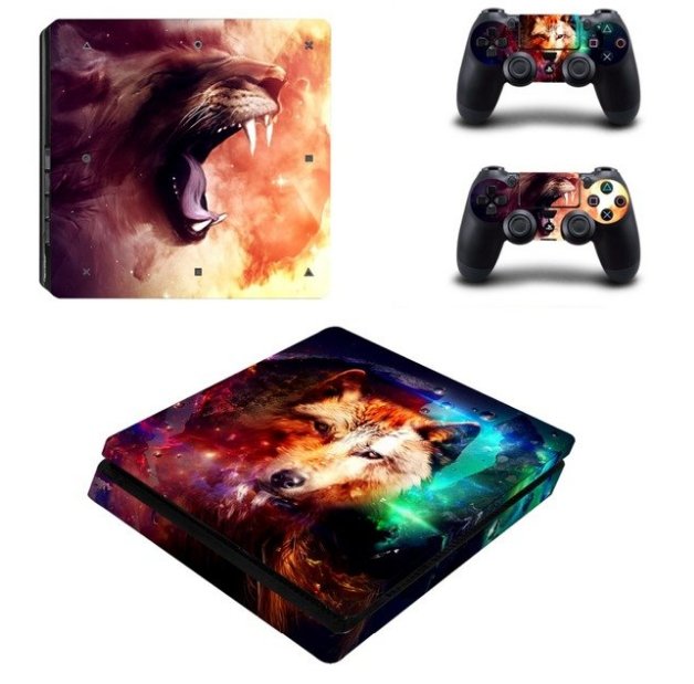 olf Vinyl Design PS4 Slim Skin Sticker Cover Decal For PS4 Slim Console+2 Controller Skins