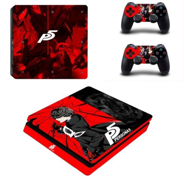 PERSONA 5 PS4 Slim Sticker PS4S Vinyl Decal Skin for Sony PS4 Slim Console&Controller Stickers