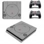 Gray Design Vinyl PS4 Slim Sticker for Sony PS4 Slim Console+2pcs Skin Decal Controller