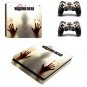 Walking Dead Design Cover Warp PS4 Slim Skin Sticker for PS4 Slim Console System +2Controller