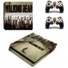 The Walking Dead PS4 Slim Sticker Vinyl Decal Skins Kit for Sony PS4 Slim Console +2Controller