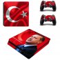 Turkey Flag Decal PS4 Slim Skin For PS4 Console PS4 Slim Skin Stickers+2Pcs Controller Protective