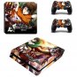 PS4 Slim Skin Sticker Decals Designed for PS4 Slim Console+2 Controller Skins - Attack on Titan
