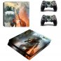 Skypim Decal Skin For PS4 Slim Console Cover For Playstation 4 PS4 Slim Skin Stickers+ Controll
