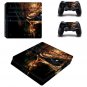 Skull Vinyl Decal PS4 Slim Sticker for PS4 Slim Console+2Controller Skins for Sony PS4 Slim Cover
