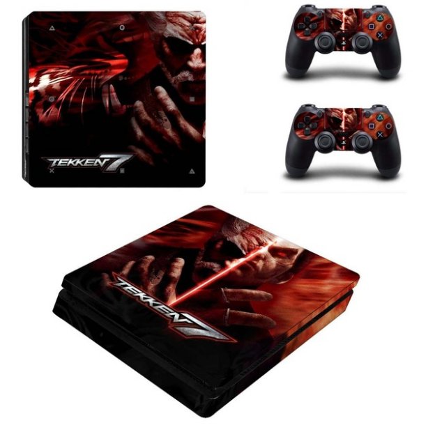 TEKKEN 7 PS4 Slim Sticker For Sony PS4 Slim Console+2 Controller Skin Sticker For PS4 S Skin