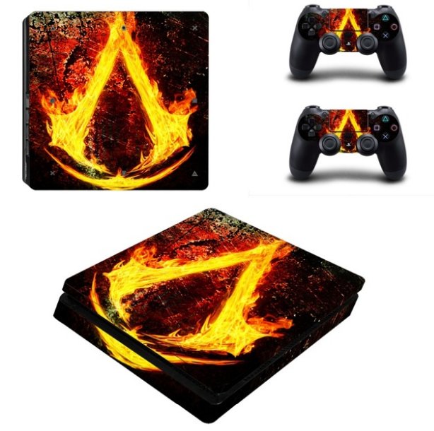 Assassins Cread Vinyl Decal Skin PS4 Slim Sticker for Sony PS4 Slim Console+ and Controller Stickers