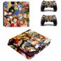 One Piece PS4 Slim Sticker Decal For Sony PS4 Slim Console+2 Controller PS4 Slim Stickers Vinyl
