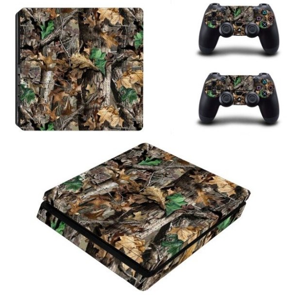 Wood Decal Skin PS4 Slim Console Cover For PS4 Slim Skin Stickers+2Pcs Controller Protective Skins