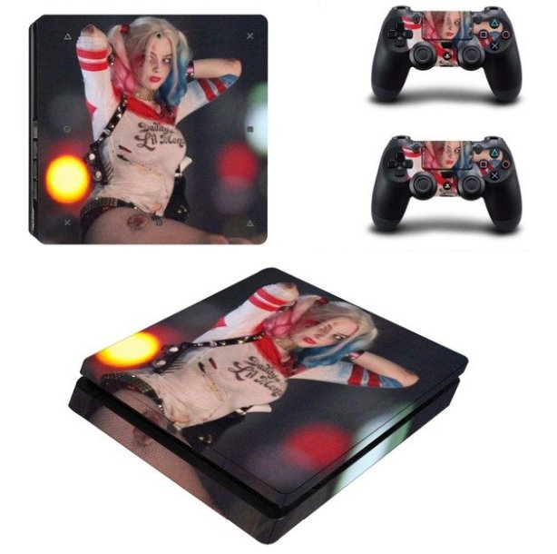 Harley Quinn Decal Skin Stickers for PS4 Slim Console Cover For PS4 Console PS4 Slim Skin Sticker
