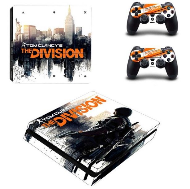Tomclancy's The Division Protector Vinyl Skin Kit for PS4 Slim Console + 2 Controller PS4 Slim S
