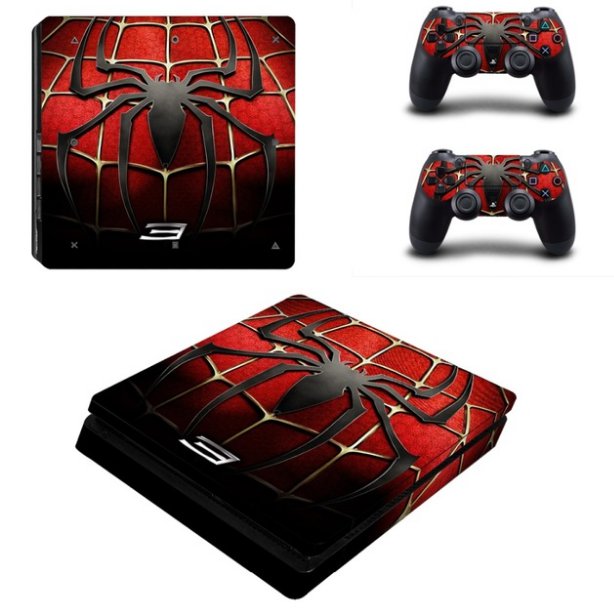 Spiderman Decal PS4 Slim Console & Controller Skin Sticker Cover for Sony PS4 Slim Stickers