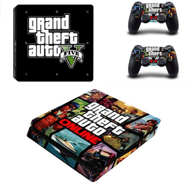 GTA 5 Decal Skin Stickers for PS4 Slim Console Cover For PS4 Console PS4 Slim Skin Sticker