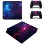 PS4 Slim Console Dualshock Controllers Skin Set Vinyl Decal Starry Sky Sticker for PS4 Slim Console