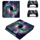 PS4 Slim Console Dualshock Controllers Skin Set Vinyl Decal Starry Sky Sticker for PS4 Slim Console