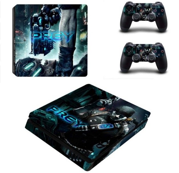 PREY PS4 Slim Sticker For Sony PS4 Slim Console+Two Controller Skin Sticker For PS4 S Skin