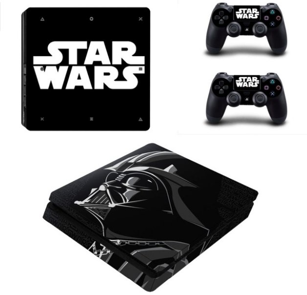 Star Wars Decal Skin PS4 Slim Skins Kit for Sony PS4 Slim Console+2 Controllers Sticker