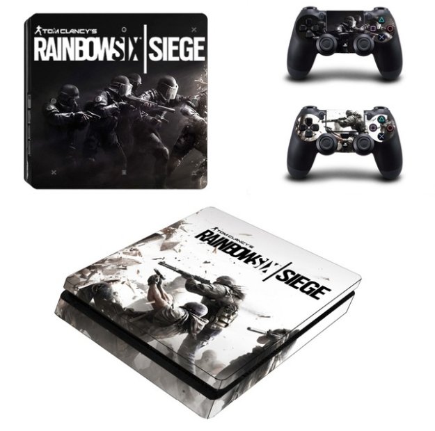 Tom Clancy Skin Vinyl PS4 Slim Sticker Decals Controller Skins for PS4 Slim Console +2Controllers