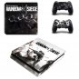 Tom Clancy Skin Vinyl PS4 Slim Sticker Decals Controller Skins for PS4 Slim Console +2Controllers