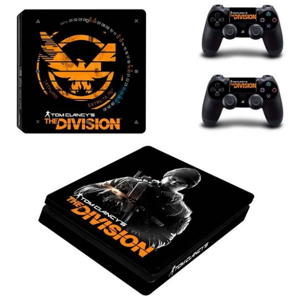 Tomclancy's The Division Protector Vinyl Skin Kit for PS4 Slim Console+2 Controller PS4 Slim S