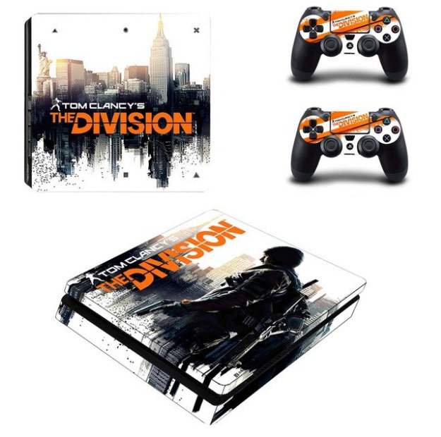 Tomclancy's The Division Protector Vinyl Skin Kit for PS4 Slim Console+2 Controller PS4 Slim S