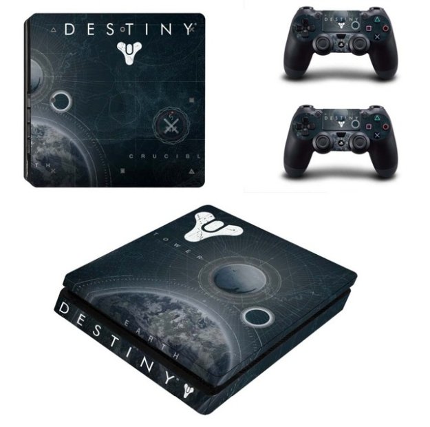 Vinyl Decal Protective Skin Cover Sticker for PS4 Slim Console & Controller - Destiny