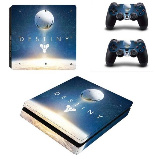 Vinyl Decal Protective Skin Cover Sticker for PS4 Slim Console & Controller - Destiny