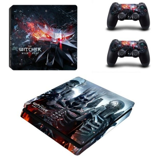 The Witcher Vinyl Decal Skin PS4 Slim Skin Sticker for Sony PS4 Console System+2Controller Stickers