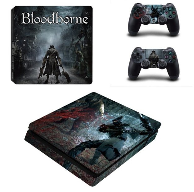 Bloodborne Vinyl Decal PS4 Slim Skin PS4 S Sticker for Sony PS Console System+2Controller