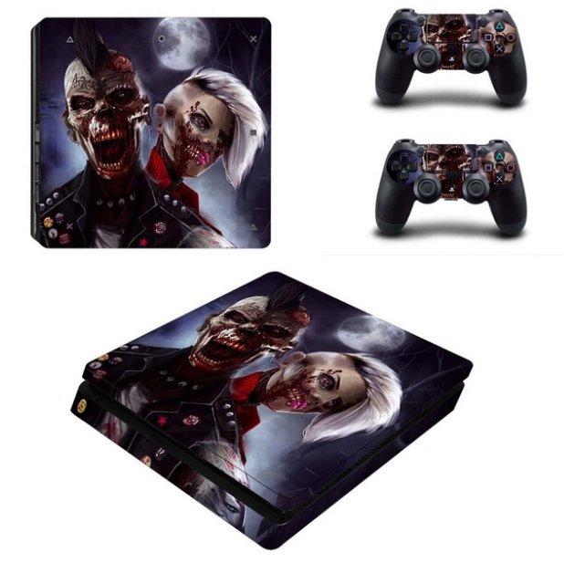 PS4 Slim Skin Sticker Kit for Playstation 4 S Console and Controller - Punk Rock Vinyl Decal