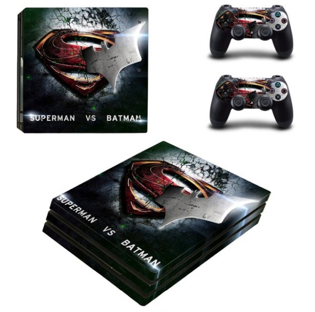 Superman VS Batman Skin Vinyl Decal PS4 PRO Sticker for PS4 PRO Console System+2 Controller