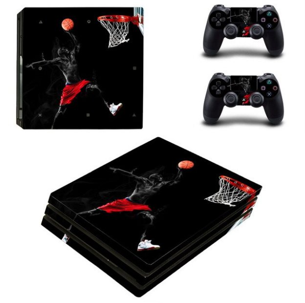 Air Man:Jordan Vinyl Decals PS4 PRO Skins Kit for PS4 Console+2 Controller Sticker Full Cover