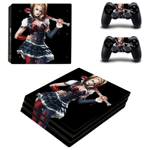 Harley Quinn Vinyl Decals PS4 PRO Skin Sticker for Sony Ps4 Console+2 Controllers