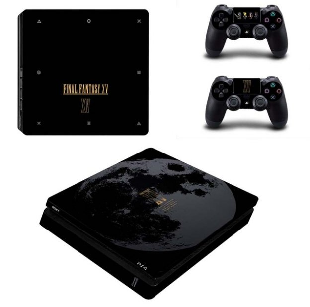 Final Fantasy Vinyl Cover Decal PS4 Slim Skin Sticker for Sony PS4 Console+2PCS Design Stickers