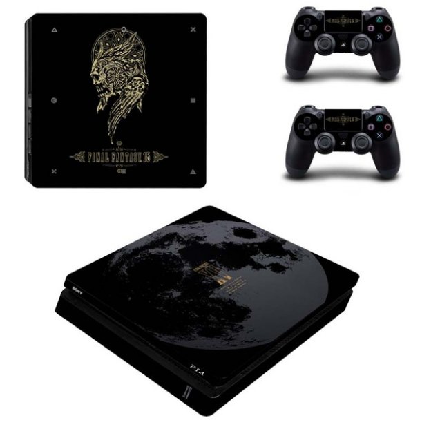 Final Fantasy Vinyl Cover Decal PS4 Slim Skin Sticker for Sony PS4 Console+2PCS Design Stickers