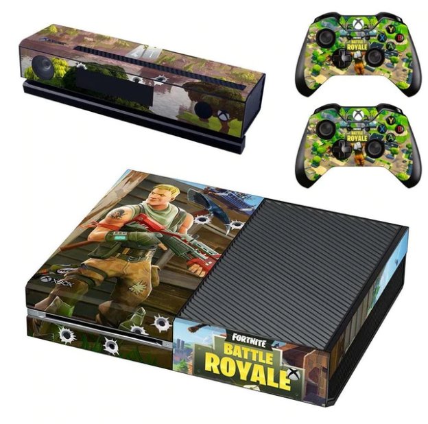 F Game Cosole Decal Skin Stickers for Xbox One Console Vinyl Skin+2PCS Controller Stickers