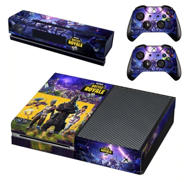 F Game Cosole Decal Skin Stickers for Xbox One Console Vinyl Skin+2PCS Controller Stickers