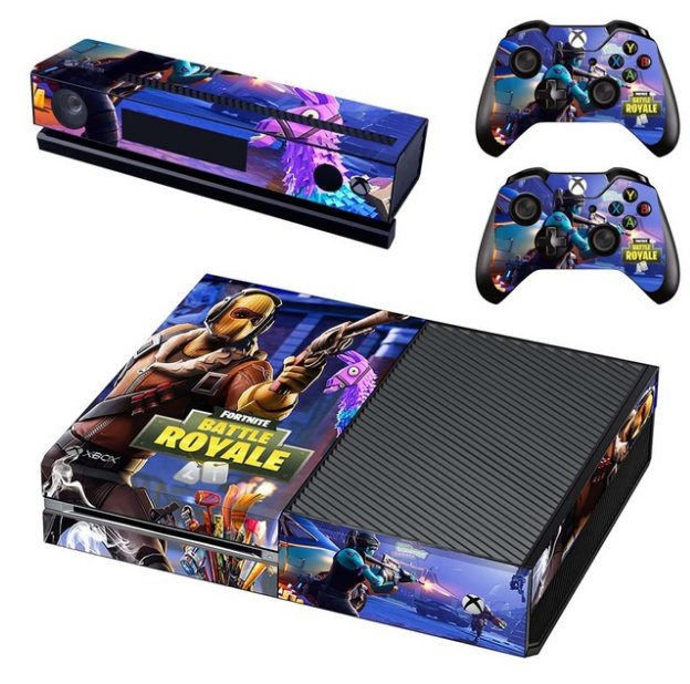 F Game Cosole Decal Skin Stickers for Xbox One Console Vinyl Skin+2PCS Controller Stickers