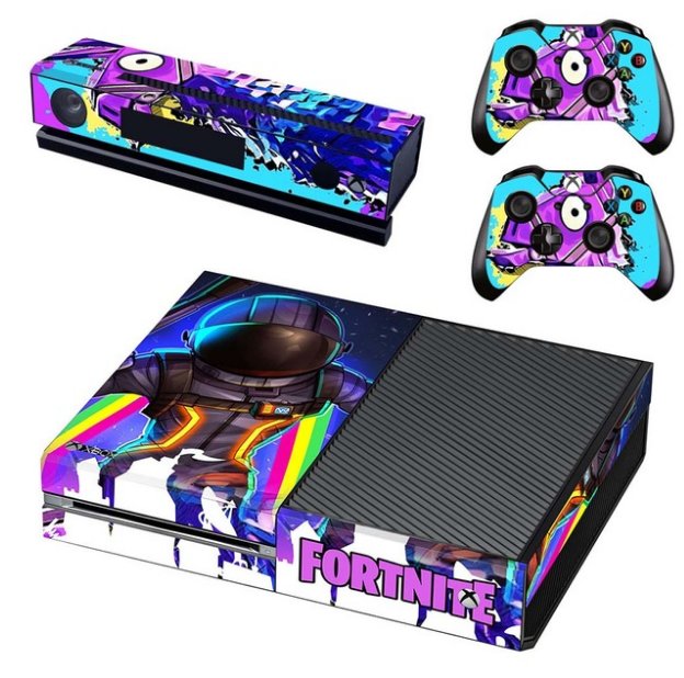 F Game Cosole Decal Skin Stickers for Xbox One Console Vinyl Skin+2PCS Controller Stickers