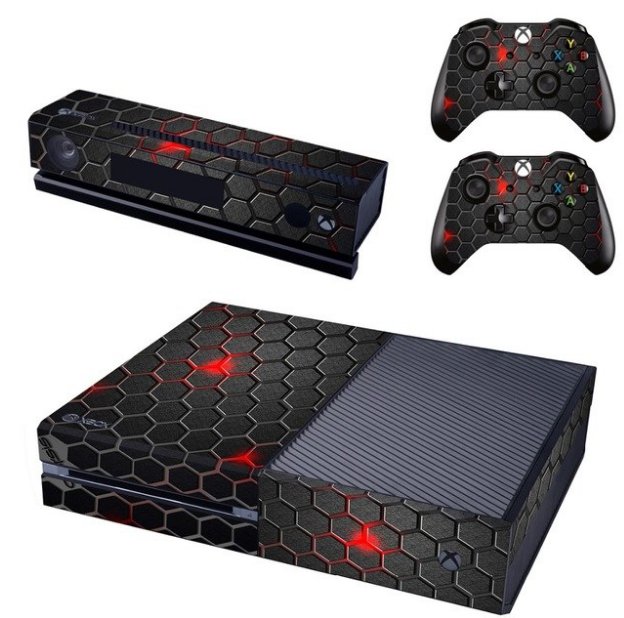 Custom Vinyl Decal Skins Proctive Film Stickers For Mircosoft XBox 1 Console+2PCS Kinect Controller